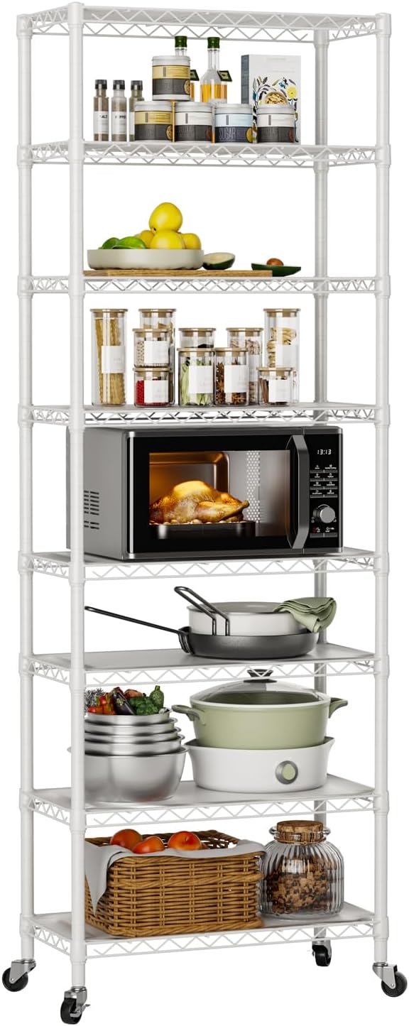 Golpart Shelves Storage Shelf Wire Closet Bathroom Organizers Metal Pantry