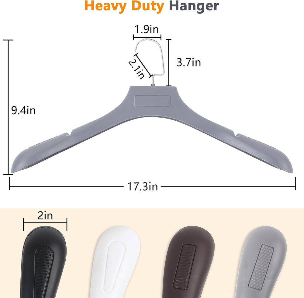 DEDU Suit Hangers for Men 40 Pack, Extra Wide Suit Hanger Non Slip Width 17.7...