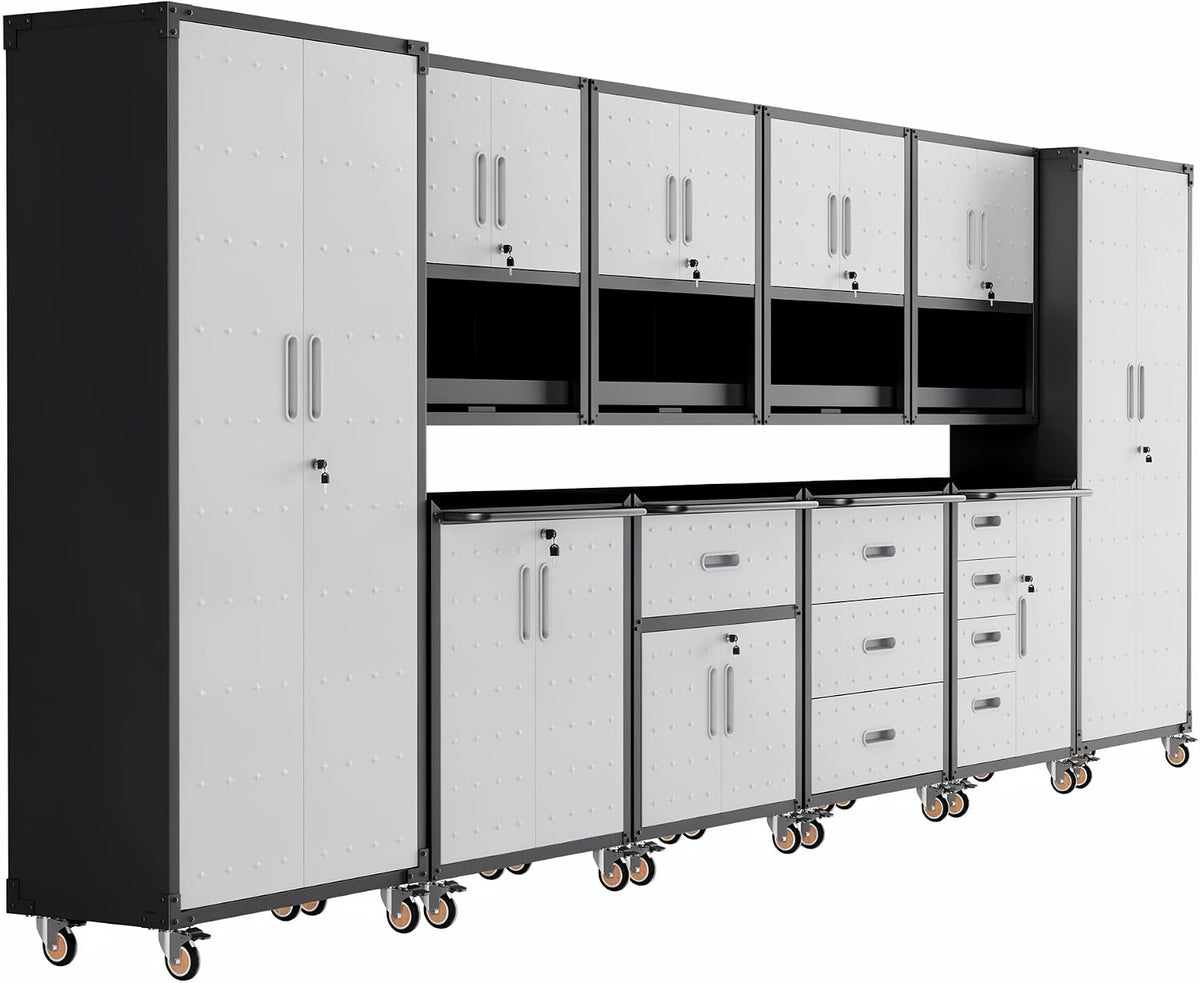 10-piece garage storage cabinets system heavy duty workshop, main product view