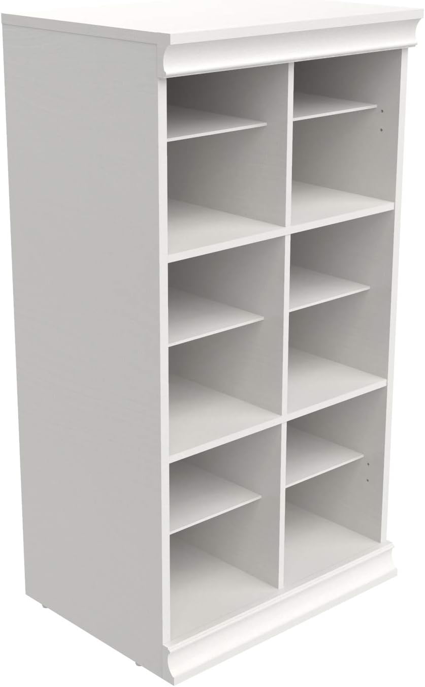 ClosetMaid Modular Storage Shelf Unit with 12 Adjustable Shelves & Divide...