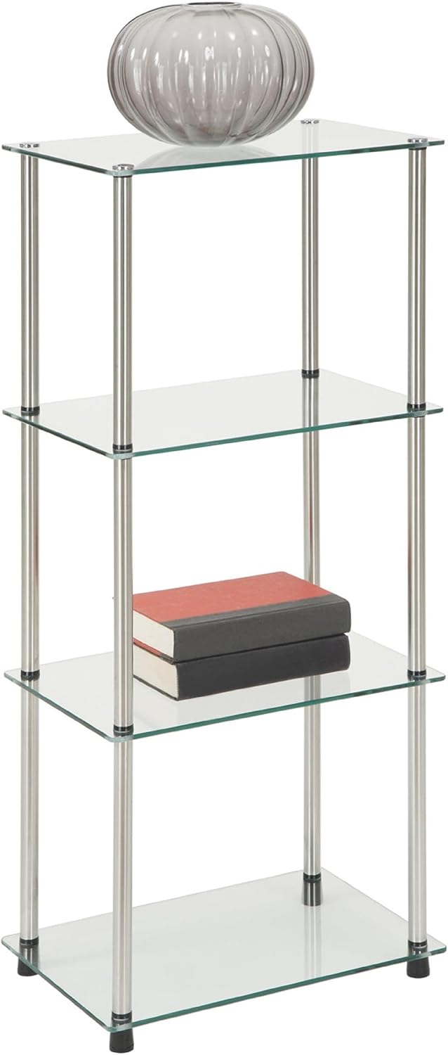 Convenience Concepts Designs2Go Classic Glass 4-Tier Tower 17.75" - Mode...