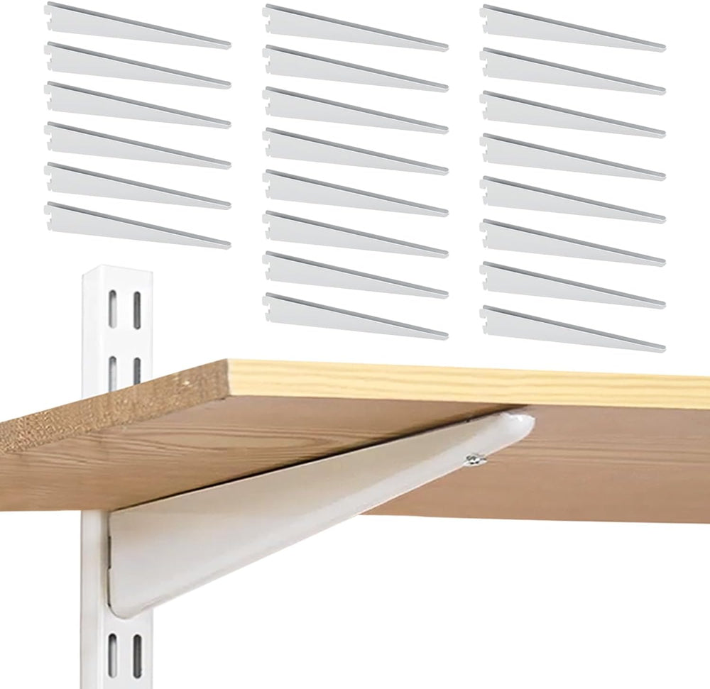Adjustable Shelf Brackets 24 Pack Heavy Duty 12 Inch Wire Shelf Brackets for ...
