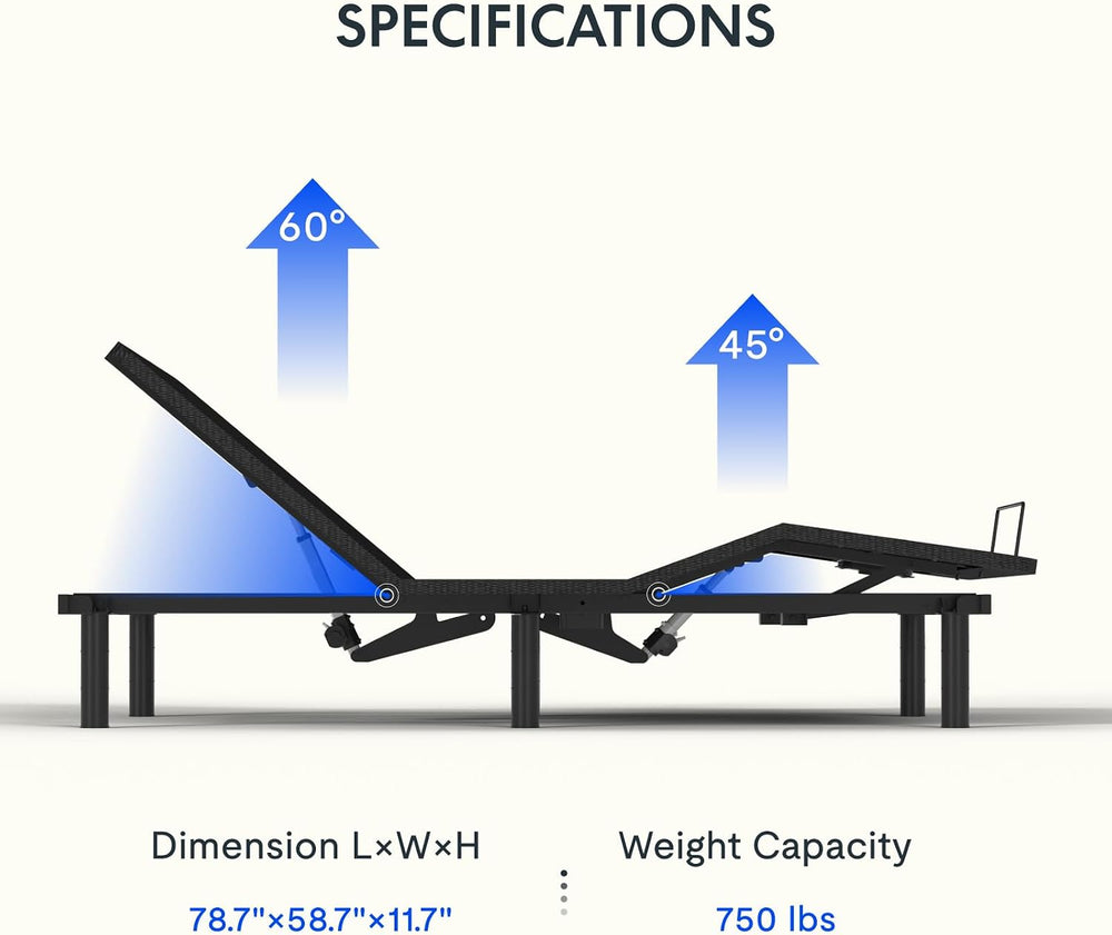 FLEXISPOT Adjustable Bed Bases, Massage, Zero Gravity & Memory Postions