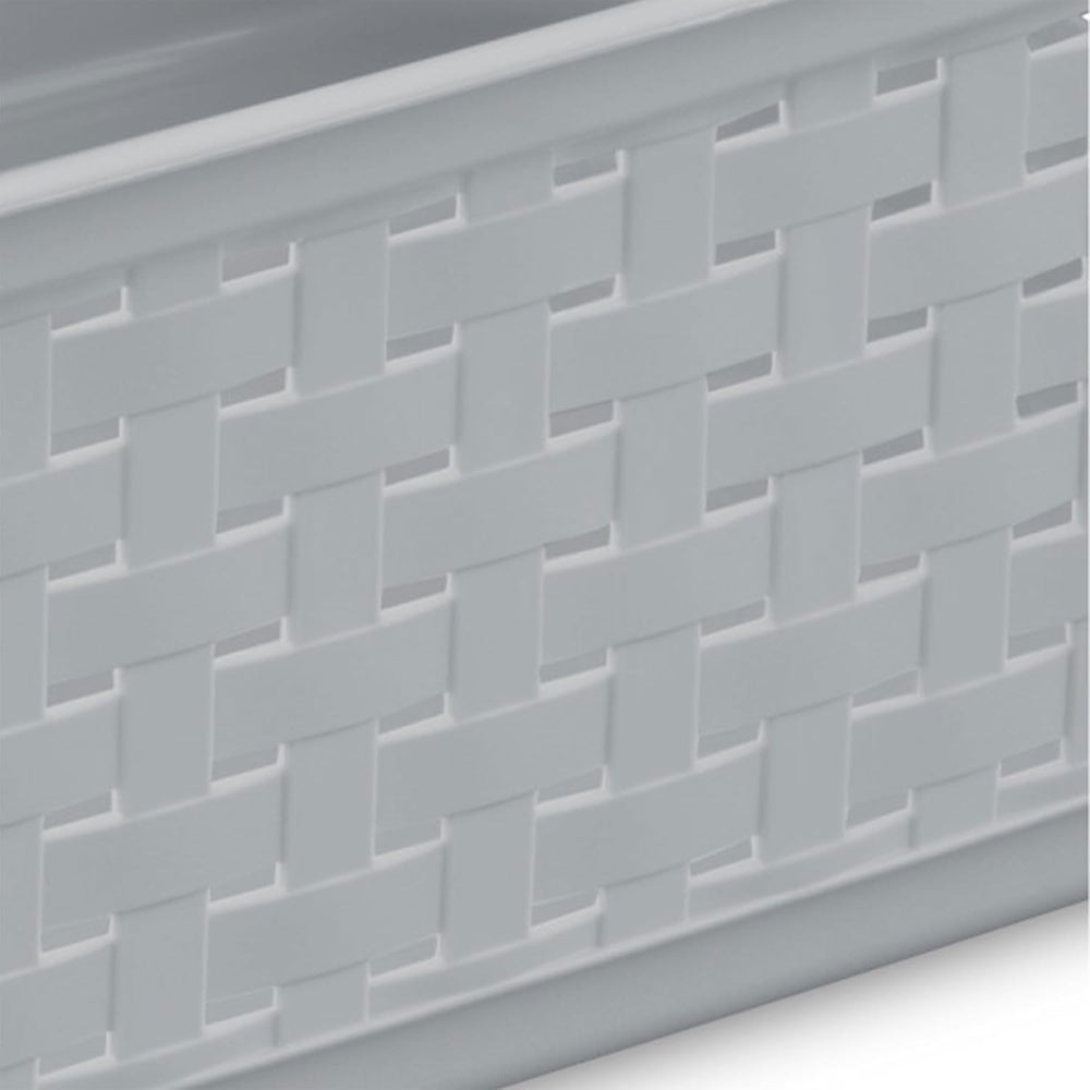 Sterilite Short Plastic Weave Storage Basket, Bin Organization for Countertop...