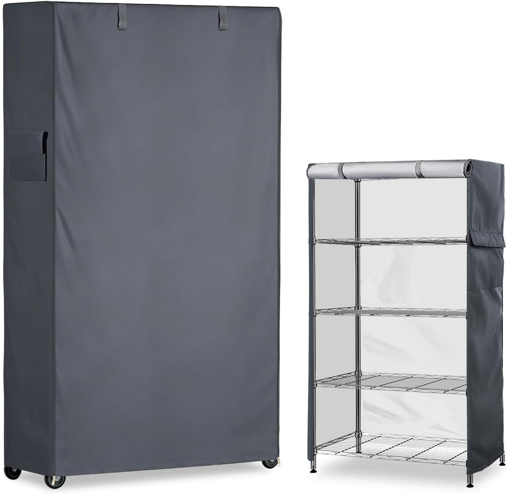 Waterproof Shelf Cover,600D Heavy Duty Dustproof Storage Wire Rack Covers,Out...