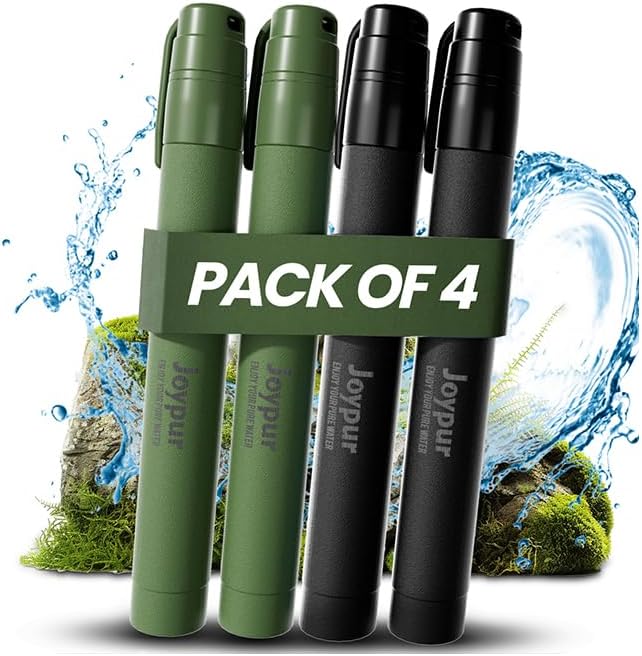 Portable Water Filter Straw Survival, Essential Camping & Hiking Gear, Wa...