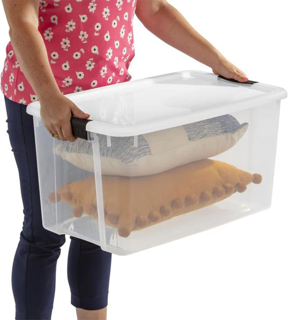 Sterilite Ultra Latch Box, 70 Quart, 4-Pack Bundled with 30 Quart, 6-Pack