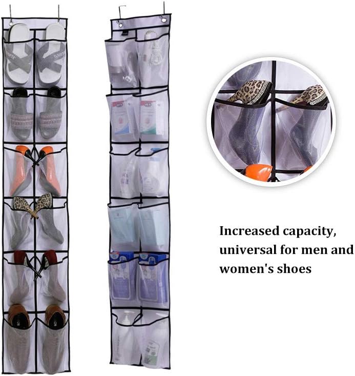 Shoe Hanging Bag Behind Door Non-Woven Storage Hanging Bag 12 Compartment Fin...