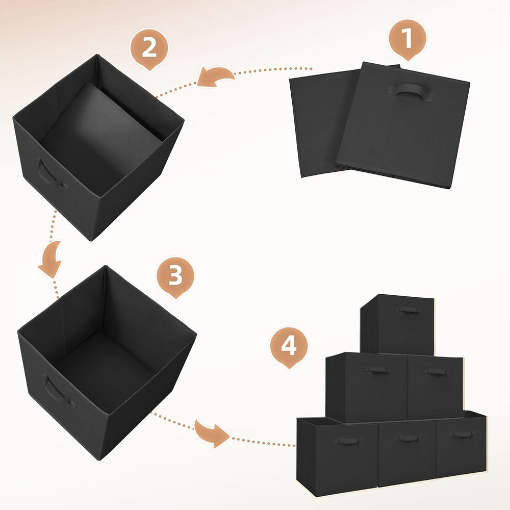 STORAGE MANIAC Storage Cubes, 13 Inch 8 Pack Collapsible Fabric Shelf Bins