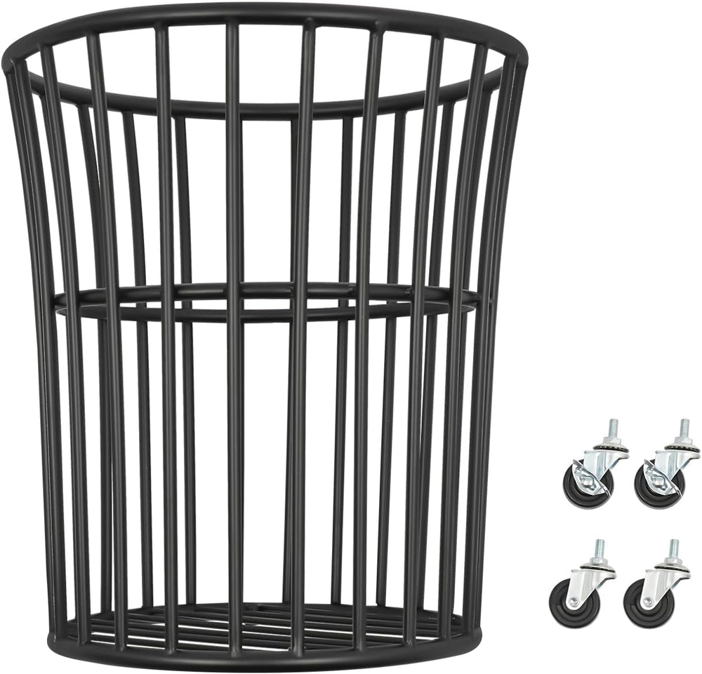 Rolling Laundry Basket Cart, Metal Laundry Hamper with Wheels, Laundry Organi...