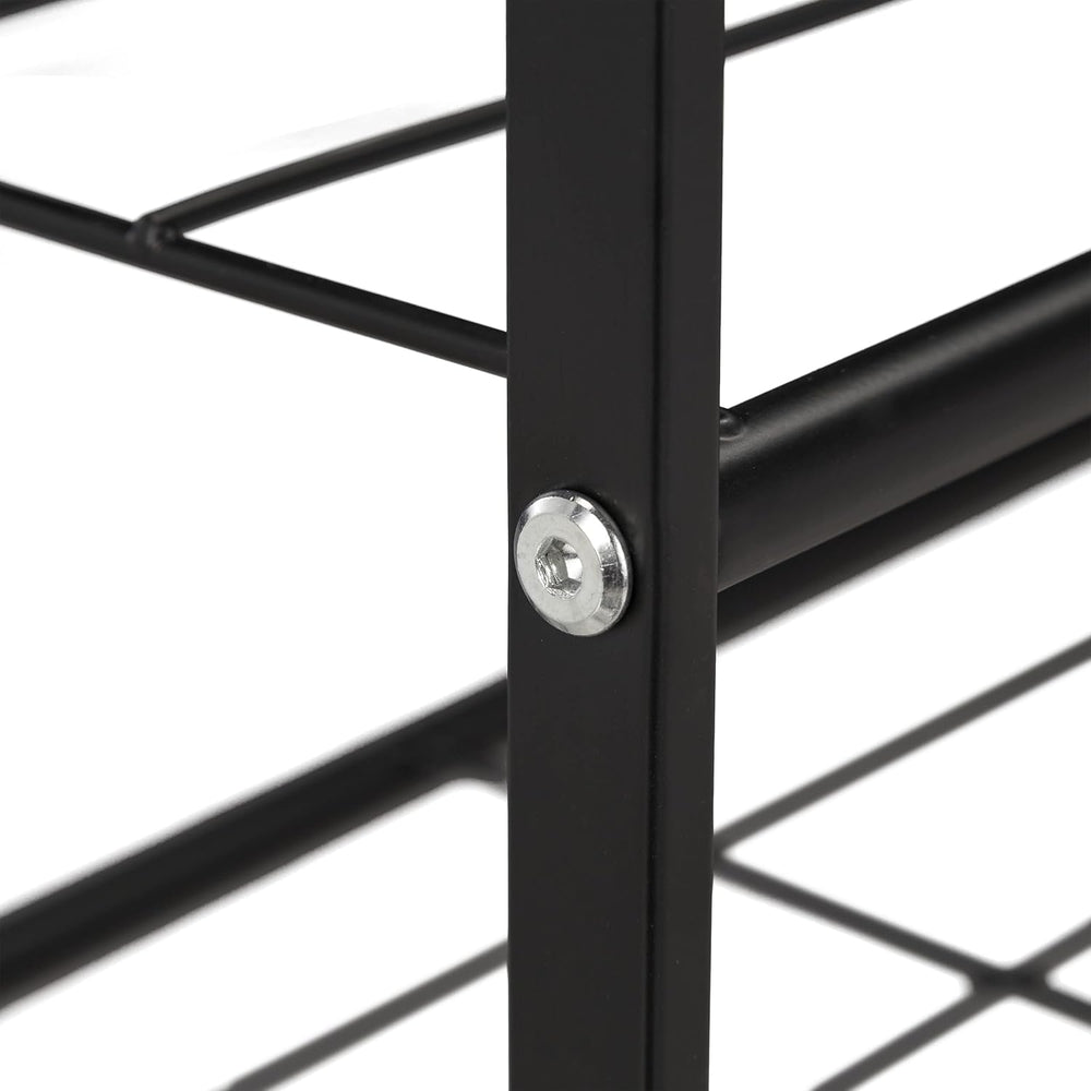 Relaxdays Metal Shoe Rack 2 Tier Stackable Hallway Shoe Rack HBT 33.5 x 70 x ...