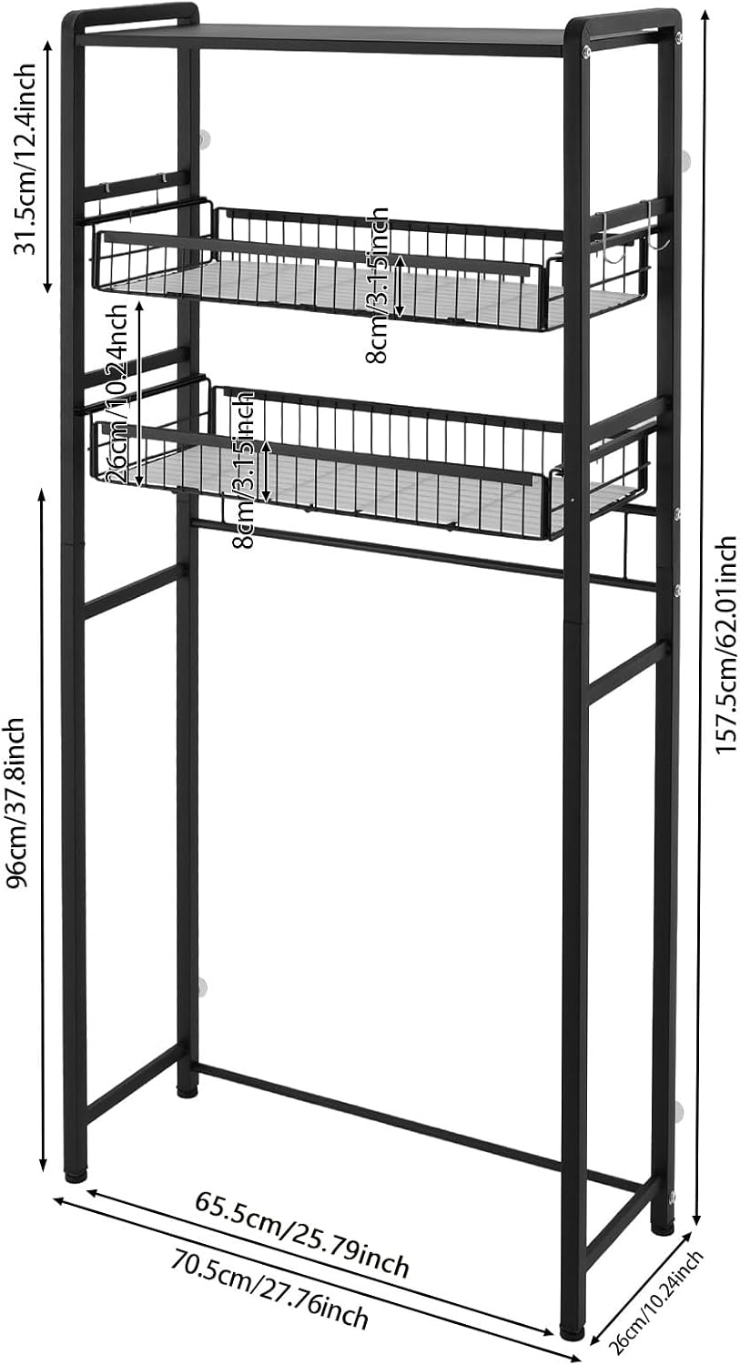 mignonnememe Over Washer and Dryer Shelves 3 Tier Shelving Laundry Room Stora...