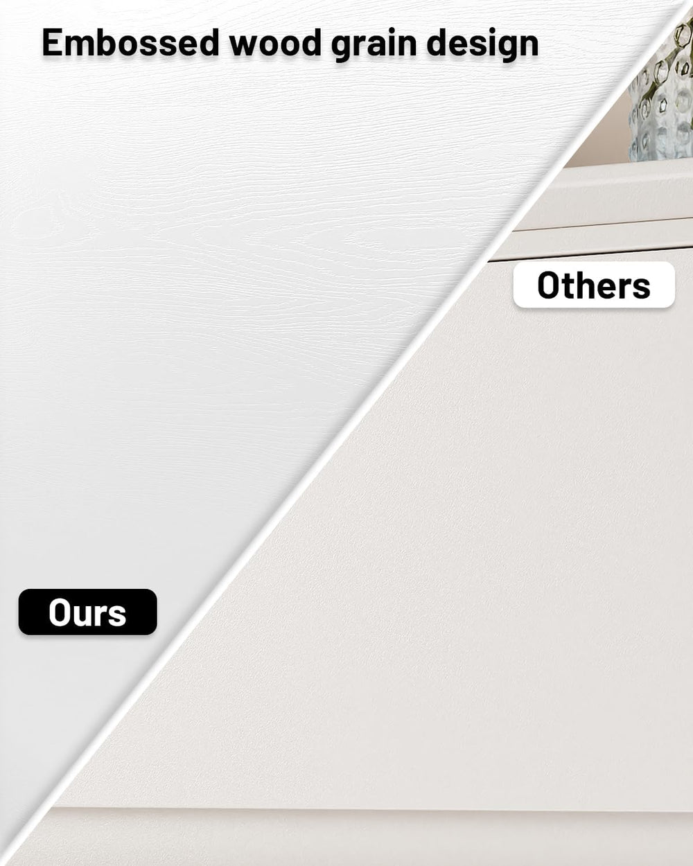 Dresser for Bedroom, Modern Tall White 5 Drawer Dresser, Modern Wood Chest of...