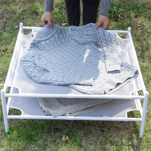 STORAGE MANIAC Sweater Drying Rack, Mesh Clothes Drying Rack, Stackable Laund...