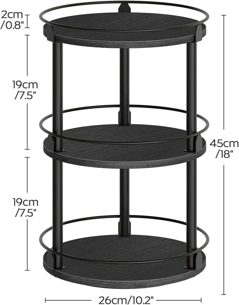 YATINEY Spice Rack, Set of 2 Lazy Susan Organizer, 3 Tier Turntable Organizer...
