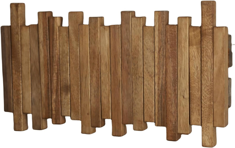 Natural Wood Wall Mounted Piano Coat Rack| Coat Rack Wall Mount| Flip Down Wa...
