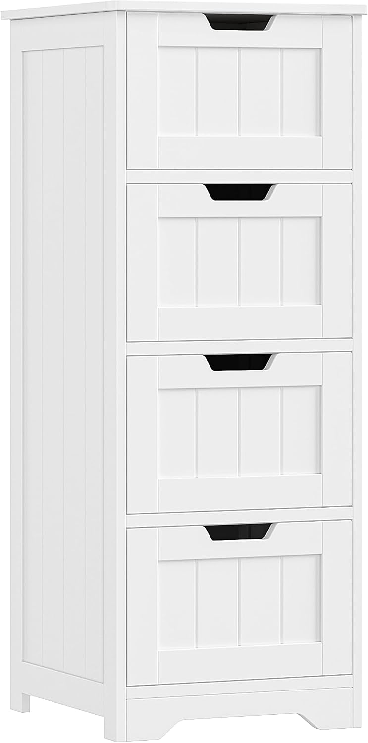 FOTOSOK Bathroom Storage Cabinet with 4 Drawers, Small Bathroom Cabinet