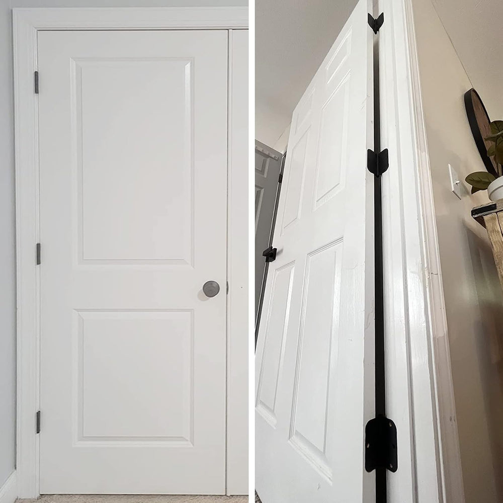 TDCHINGES Rounded Matte Black Door Hinges 3.5 Inch 5/8" Radius Flat 30 Pack