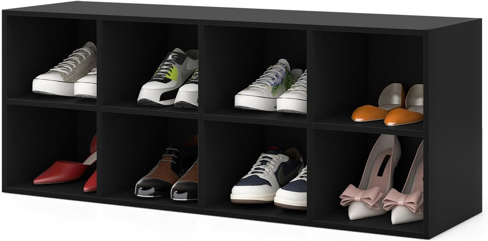 GIANTEX Shoe Bench 8 Cubes, 40" Entryway Bench with Storage, 8-Cubby Sho...
