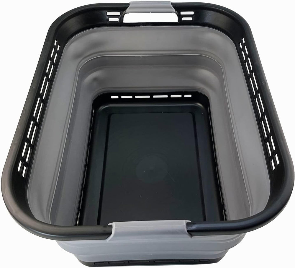 SAMMART 42L (11 Galloons) Collapsible Plastic Laundry Basket - Foldable Pop U...