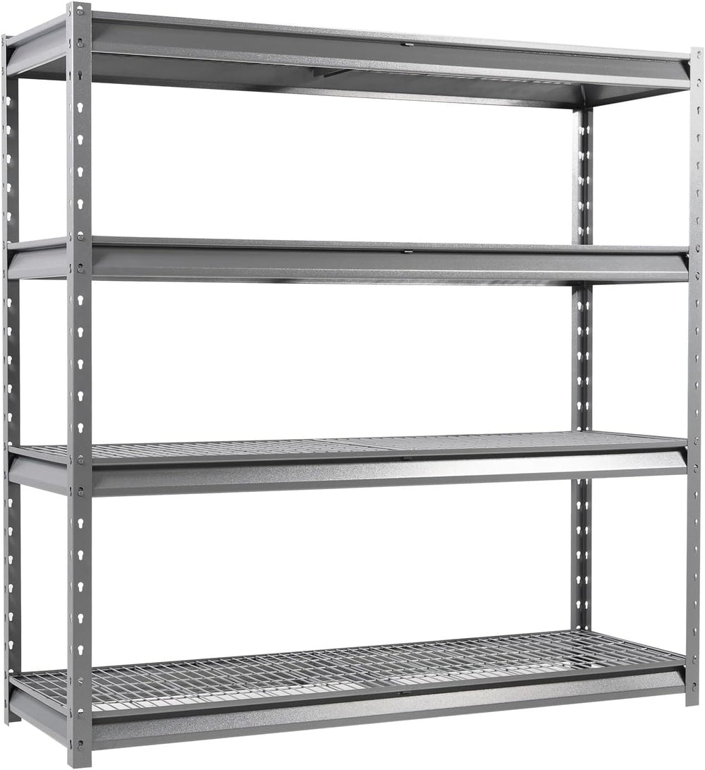 The Atlas 72" W Heavy Duty Garage Shelving Load 8000 Lbs, 4 Tier Metal S...