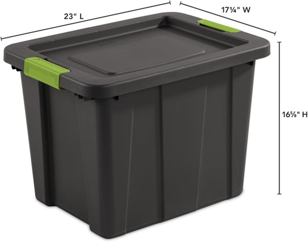 Sterilite Latching Tuff1 Tote Containers w/Lids, 18 Gallon, 12-Pack