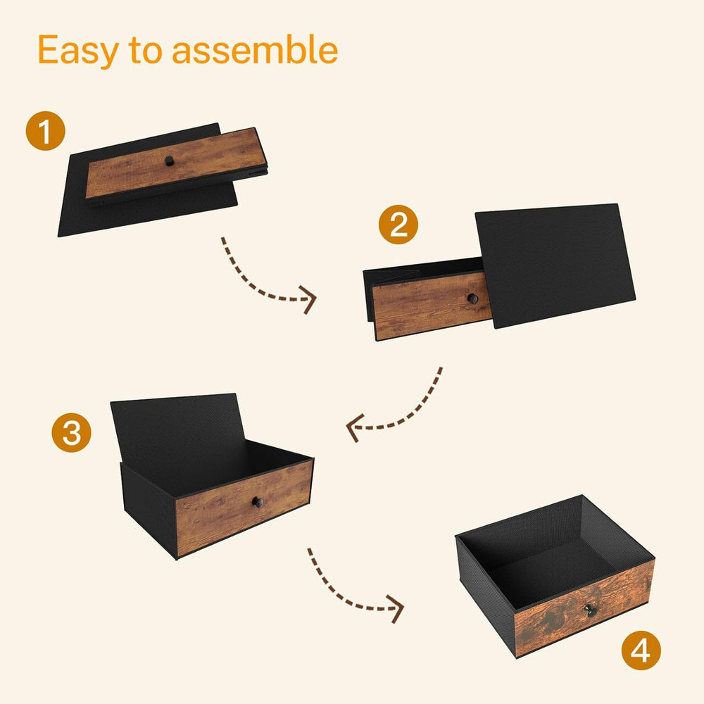 usikey 4 Tier Shoe Rack with 3 Drawers & 3 Oxford Fabric Shelves, Holds 1...
