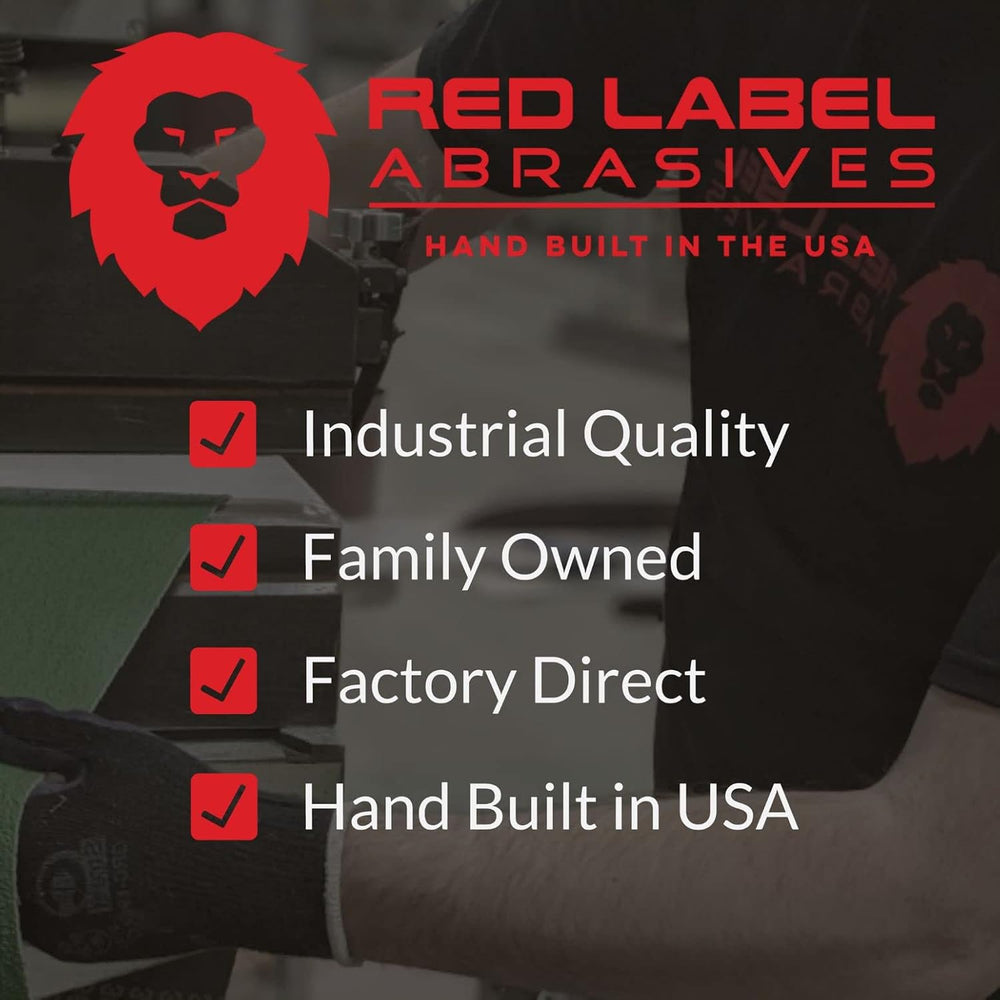 Red Label Abrasives 3 Inch X 50 Foot 80 Grit Premium Loop (Felt) Backed Ready...