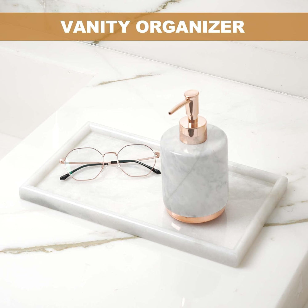 African Natural Marble Tray, 12"x7" Coffee Table Vanity/Decorative ...