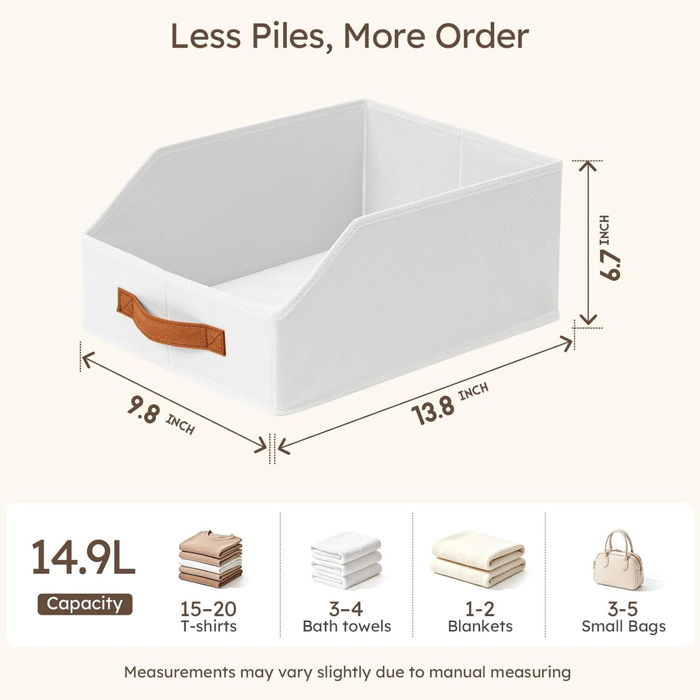 Homsorout Fabric Storage Bins for Organizing - 12 Pack Large Trapezoid Collap...