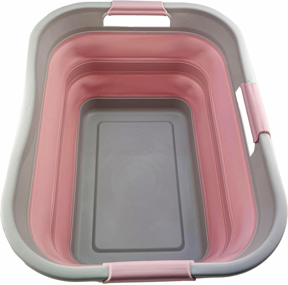 SAMMART 30L (8 gallon) Collapsible Plastic Laundry Basket-Foldable Pop Up Sto...