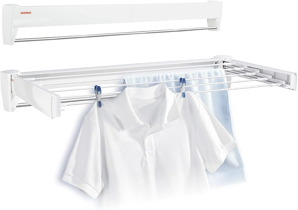 Leifheit Wall Dryer Telegant 36 Protect Plus, Space Saving Wall Mounted Cloth...