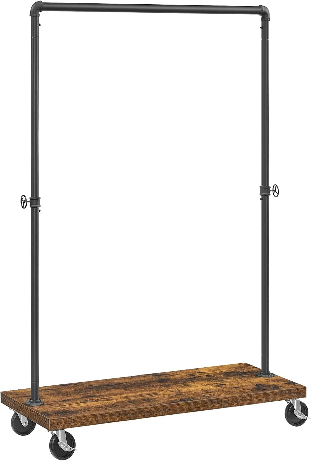 VASAGLE Clothes Rack, Heavy-Duty Rolling Garment Rack with Shelf