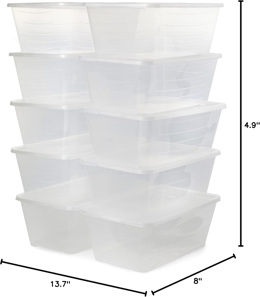 Life Story 6 Liter Plastic Storage Container Set, Stackable Shoe, Accessory, ...