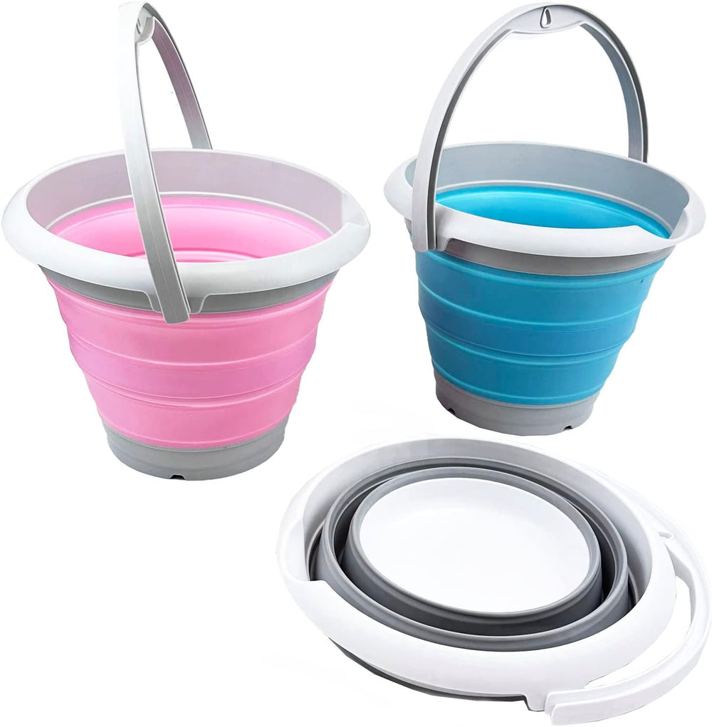 SAMMART 5L (1.32 gallons) Collapsible Plastic Bucket - Foldable Round Tub - P...
