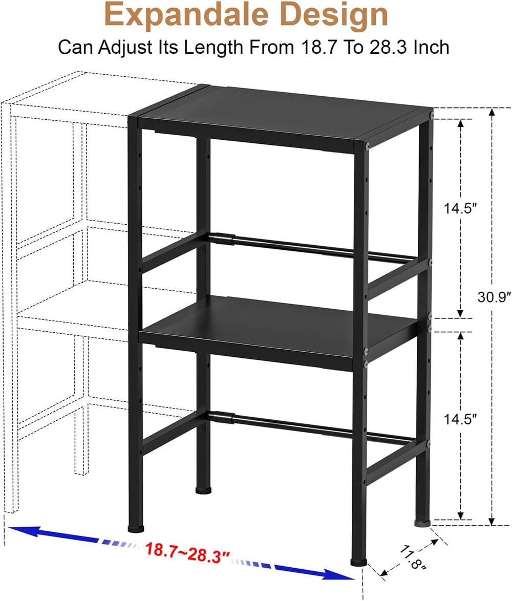 Expandable Metal Storage Shelves, Adjustable Kitchen Shelving Unit Rack