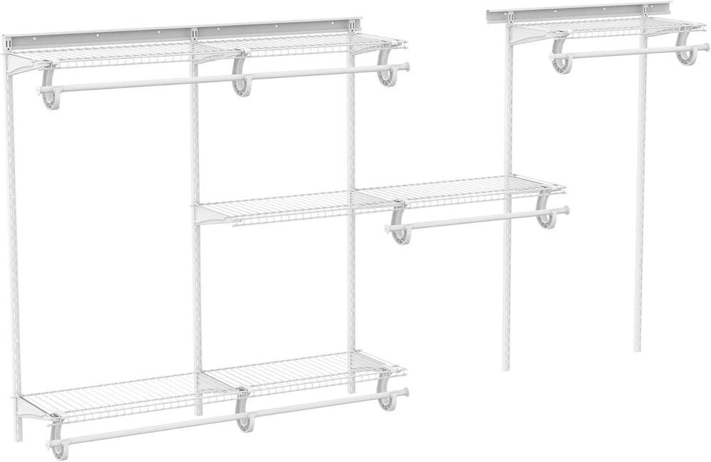 ClosetMaid ShelfTrack Wire Closet Organizer System, Adjustable from 5 to 8 Ft...