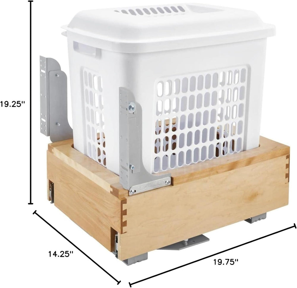 REV-A-Shelf Wood Vanity Bottom Mount Hamper w/Soft-Close/Open