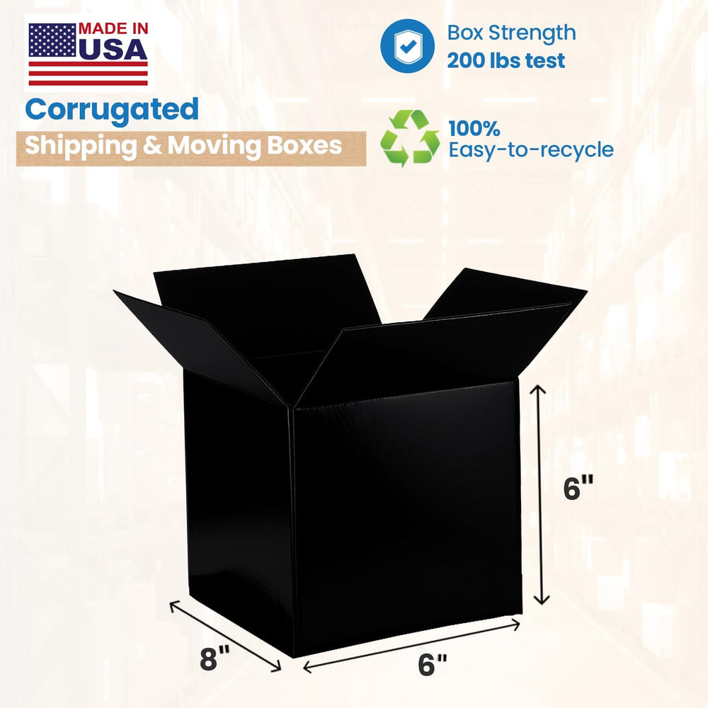 Ucanpack 8"L x6"W x6"H Cardboard Storage Box, 25 Pcs Large Mov...