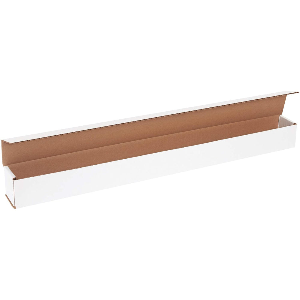 Aviditi White Corrugated Cardboard Mailer Box, 24" L x 2" W x 2&quo...