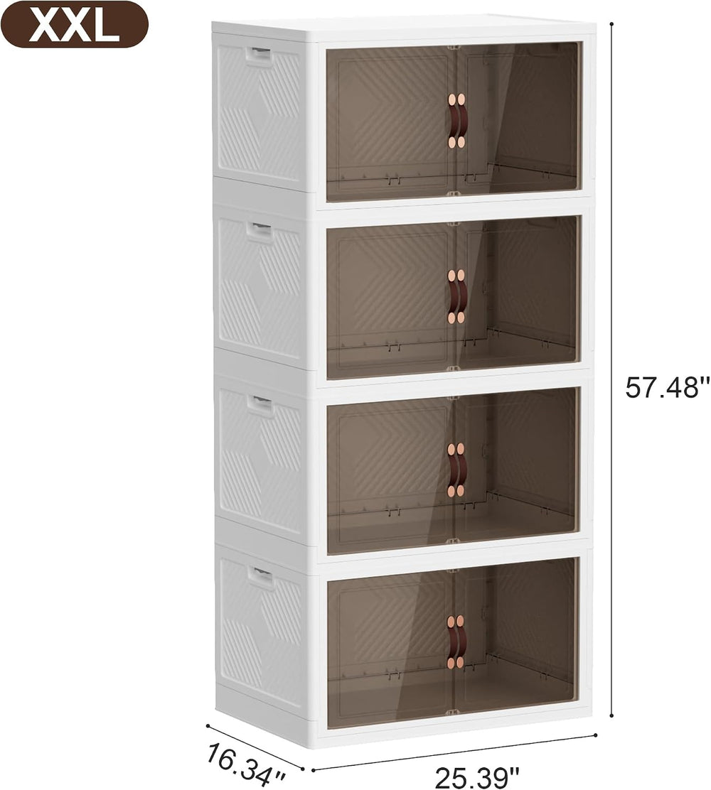 JOYMOOP Folding Storage Bins Organizer, 336 Quart Collapsible Storage Boxes w...