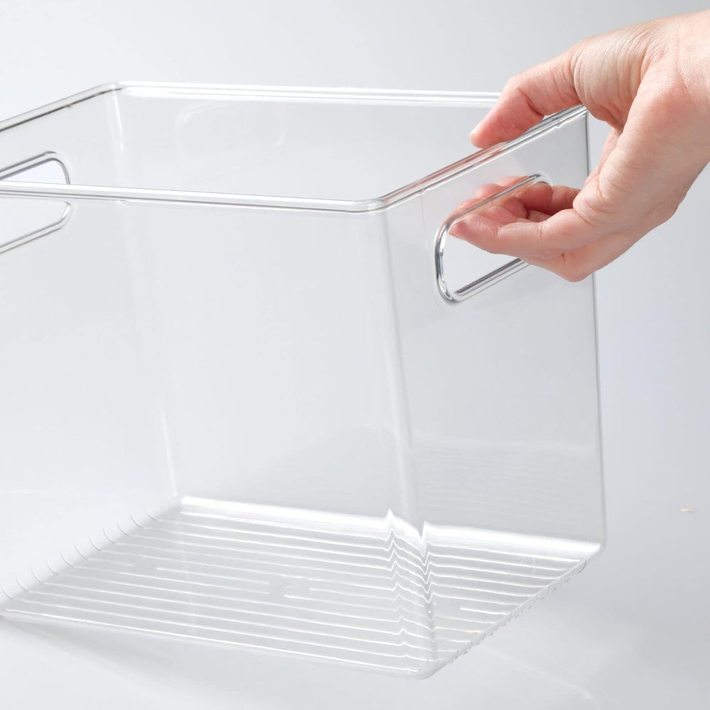mDesign Plastic Deep Kitchen and Pantry Organizer Storage Bin with Handles fo...