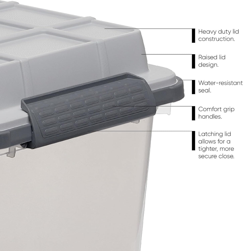 Curver Set of 2 Medium Latch PRO 29QT Heavy Duty, Water Resistant Plastic Org...