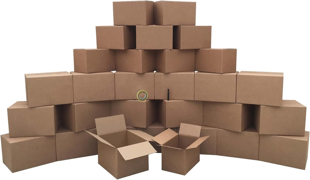 Moving Boxes 2 Room Economy Moving Kit 30 Boxes, Bubble Roll, & Packing Tape