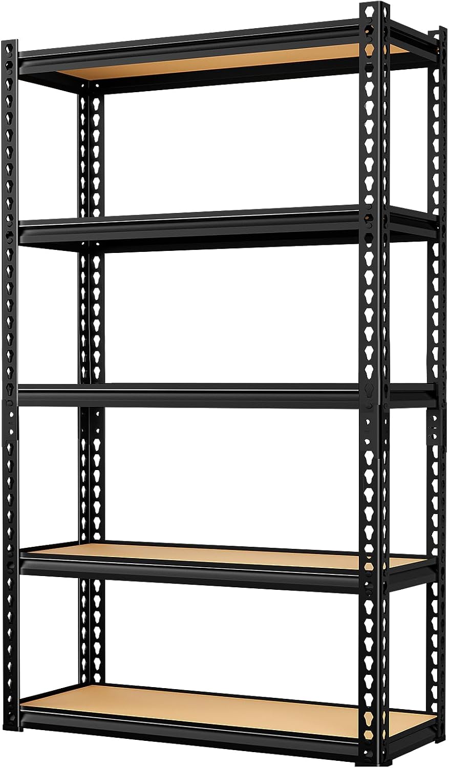 LEVELEVE 5-Tier Storage Shelving Unit, Metal, for Garage, Kitchen, Laundry Ro...