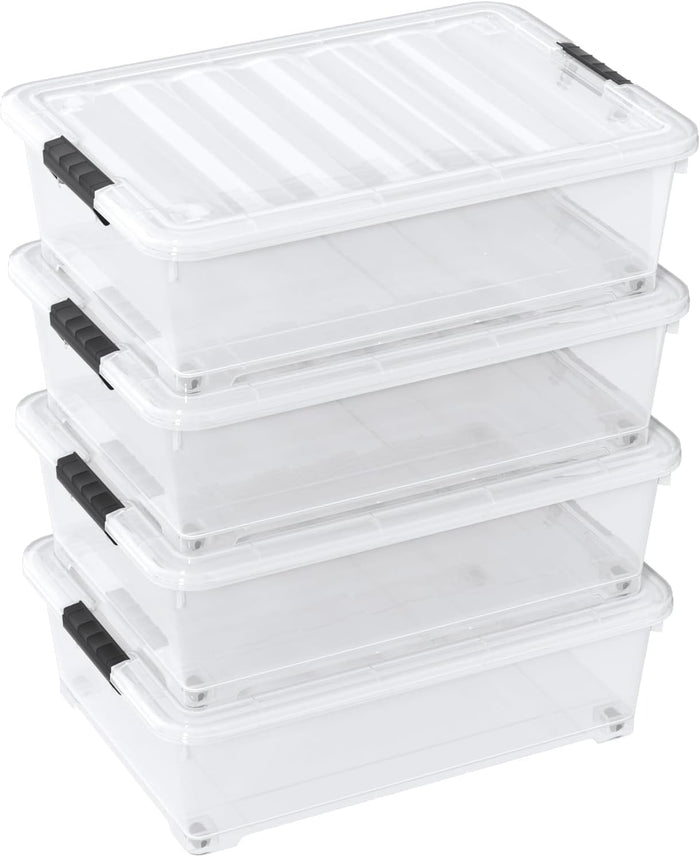 25 Quart Clear Under Bed Storage Container