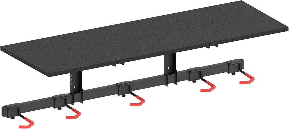 Mount-It! WheelsUp Bike Storage Rack with Shelf | Wall Mounted Garage Organiz...