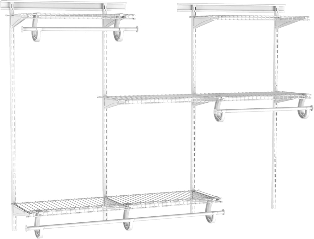 ClosetMaid ShelfTrack Wire Closet Organizer System, Adjustable from 4 to 6 Ft...