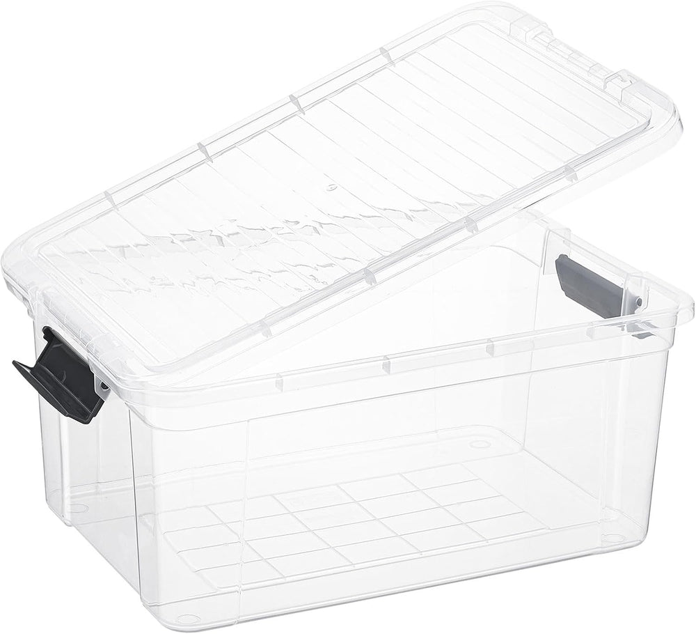 Superio Storage Bins with Lids- 2 Pack, 21 Qt Clear Boxes for Organizing, Sta...