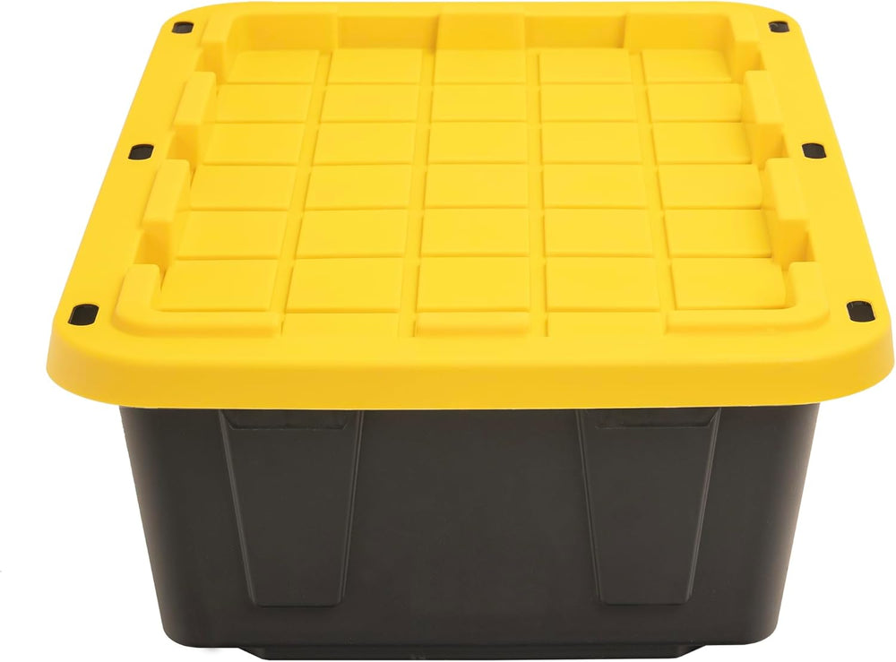 CX Heavy Duty 15-Gallon Stackable Plastic Storage Bins with Lids, 5 Pack